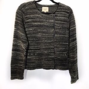 Ann Taylor Loft Gray Marled Blazer